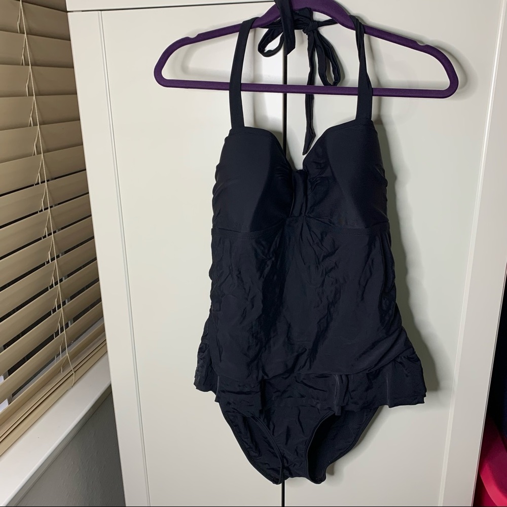 Joe Boxer Gathered Front One-Piece Swimsuit
